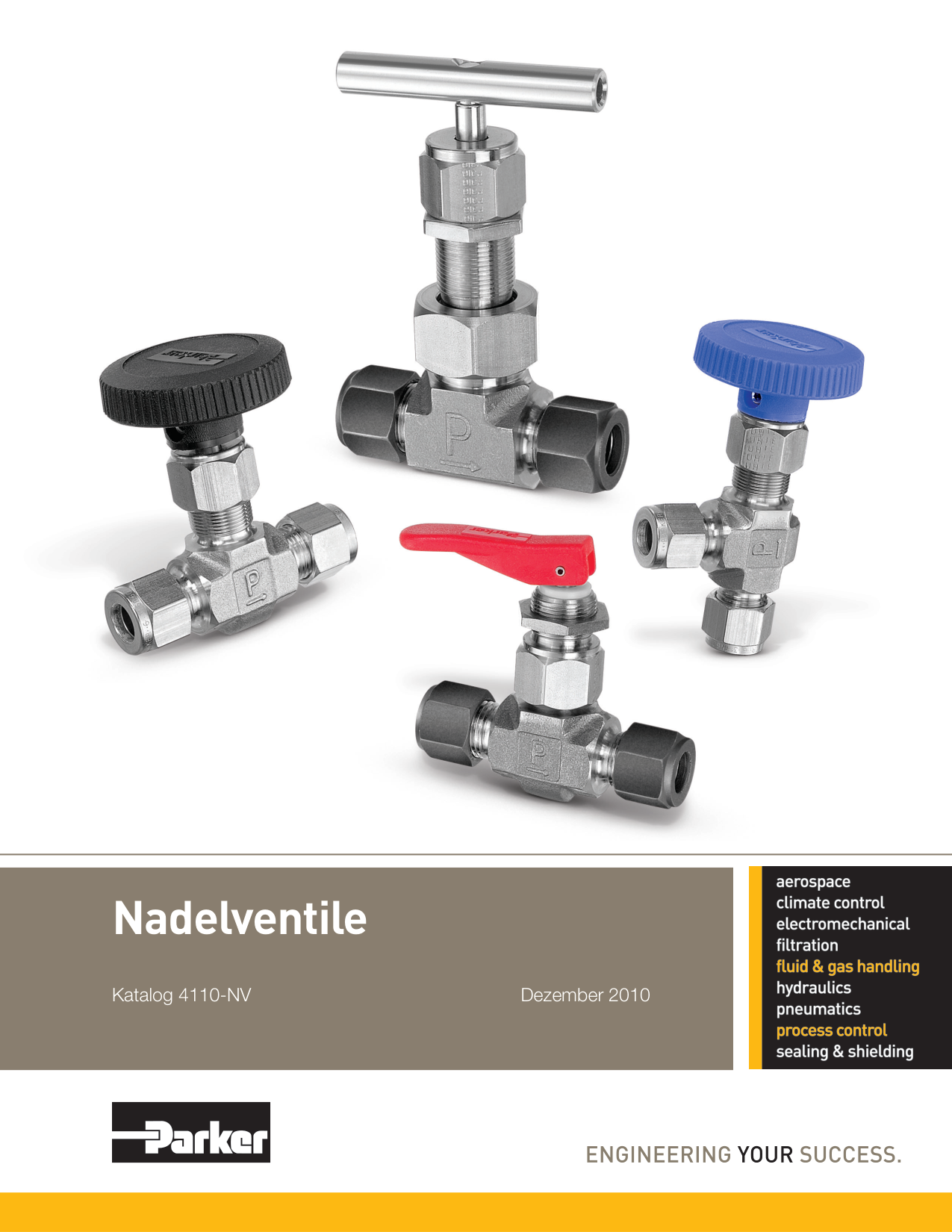 Parker Katalog 4110-NV — Nadelventile, Produktgruppe Instrumentierung