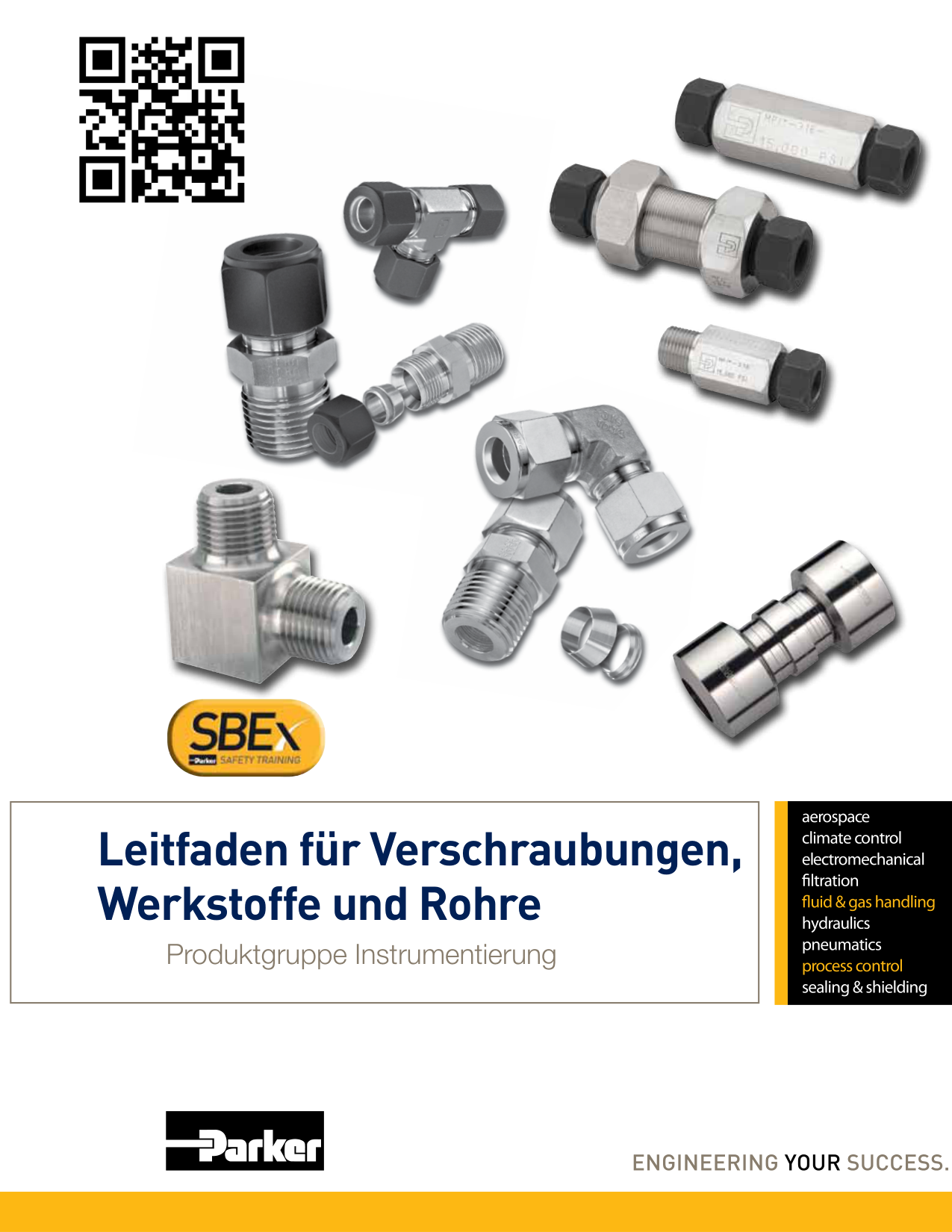 Parker A-LOK Katalog — Verschraubungen, Werkstoffe und Rohre, Produktgruppe Instrumentierung